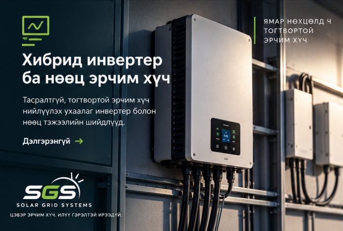 Хибрид инвертер ба нөөц эрчим хүч — тасралтгүй, тогтвортой эрчим хүч нийлүүлэх ухаалаг инвертер болон нөөц тэжээлийн шийдлүүд.